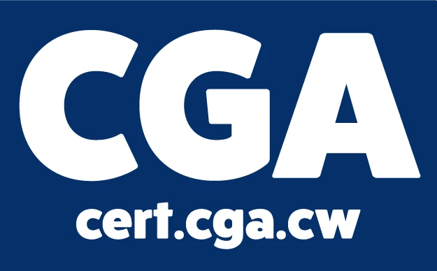 Official logo of the Curaçao Gaming Authority (CGA), which recognizes SA Gaming as an authorized B2B Live Casino Games Provider